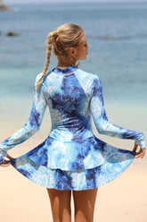 Maillot de bain rashguard à manches longues et fermeture éclair